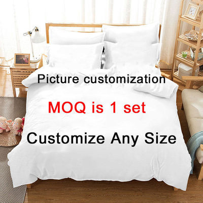 Customization 400TC 3D Printing Polyester Cotton Bedding Sets in 200*200 Fabric Density
