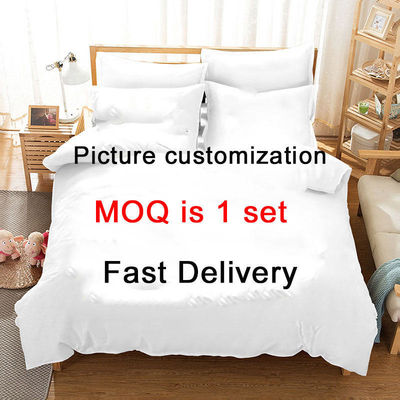 Customization 400TC 3D Printing Polyester Cotton Bedding Sets in 200*200 Fabric Density