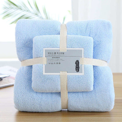Super Absorbent Hypoallergenic Rectangle Coral Fleece Microfiber Bath Towel for Gift