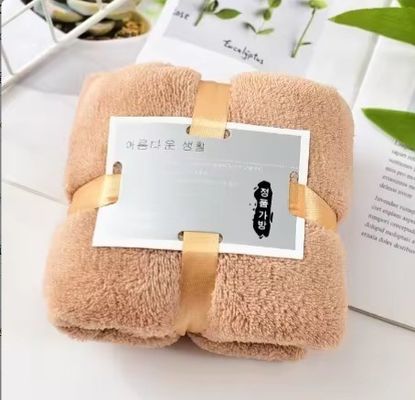 Super Absorbent Hypoallergenic Rectangle Coral Fleece Microfiber Bath Towel for Gift
