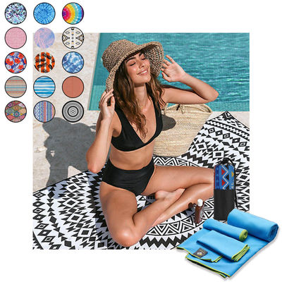 Custom Microfiber Outdoor Beach Towel with QUICK-DRY Absorbency and Printed Design