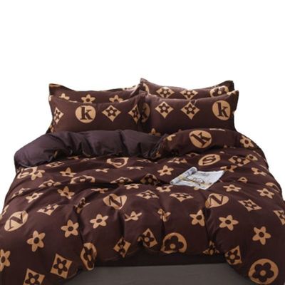 Customized Polyester Printing Bedding Set with 2 Pillowcases and Zipper Direct Supply