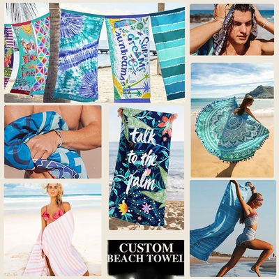 Custom Design Microfiber Beach Towel Fast Shipping Large Size Ideal for Summer Sports