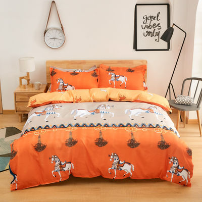 Customized Polyester Printing Bedding Set with 2 Pillowcases and Zipper Direct Supply