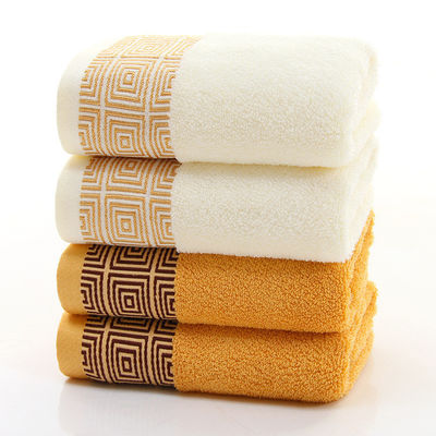 Ultra Soft Bamboo Cotton Hotel Towels Customized for Adults Woven Solid Color