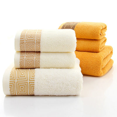 Ultra Soft Bamboo Cotton Hotel Towels Customized for Adults Woven Solid Color