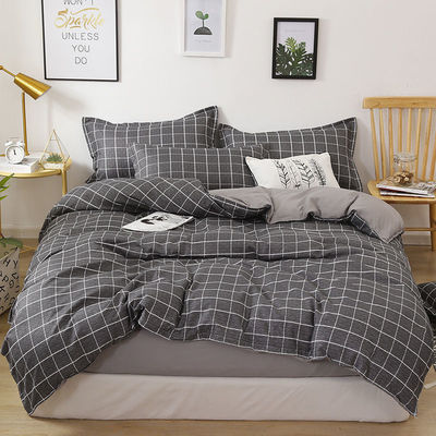 100% Luxury Duvet Cover 4 Pieces Bed Sheet Set with 2Pcs Pillow Case Hotel Supply
