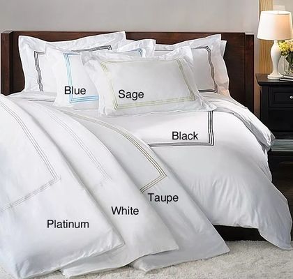 Nantong Luxury Duvet Bedding Sets With Stitch Embroidery Covers For King Size Bed