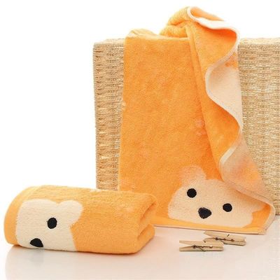 Hotel and Traveling Necessity Bamboo Fiber Towel with Adorable Cartoon Animal Design