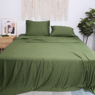 100% Bamboo Fiber Solid Color Customized Bedding Set Bedsheets Set Popular Choice