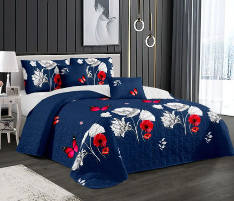 Customized Homeuse Bedroom Quilt Bedding Set with Ultrasonic Stitching Technology