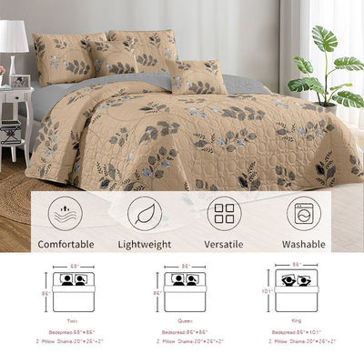 Customized Homeuse Bedroom Quilt Bedding Set with Ultrasonic Stitching Technology