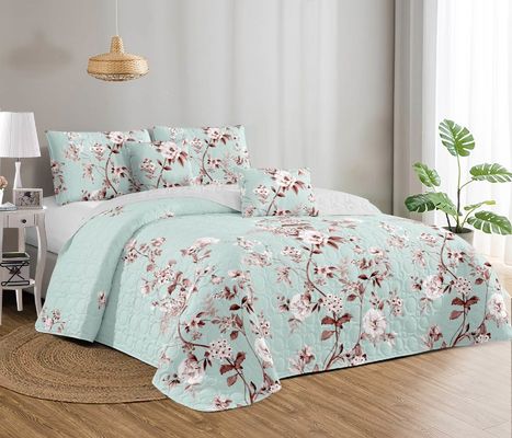 Customized Homeuse Bedroom Quilt Bedding Set with Ultrasonic Stitching Technology
