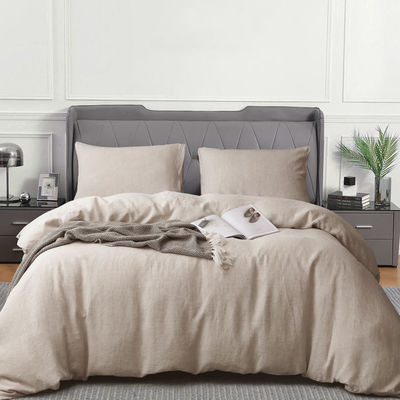 Sustainable 100% Natural Pure Flax Linen Hemp 170 Gsm Linen Duvet Cover Bedding Set