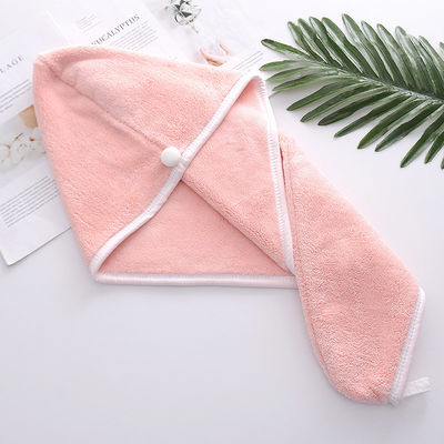 Logo Customizable Hair Cap Absorbent and Multi-Color Coral Fleece for Women's Showers