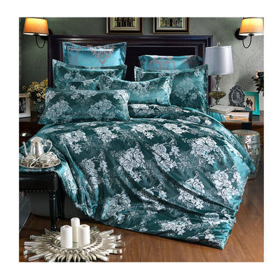 Oeko-tex Certified Europe Style Jacquard Satin Silk Comforter Sets for Hotel Bedding