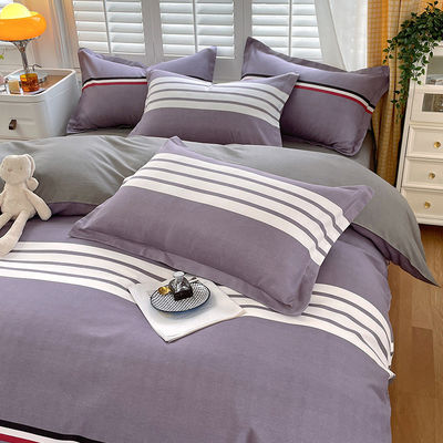 Grade A 2024 Trend Thickened Brushed Washed Cotton Bedding Four-Piece Set Sheet Wholesaler
