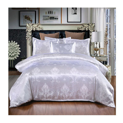 Oeko-tex Certified Europe Style Jacquard Satin Silk Comforter Sets for Hotel Bedding