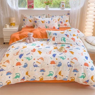 8PCS Printed Microfiber Bedding Sets with Matching Curtains in Customized Colors