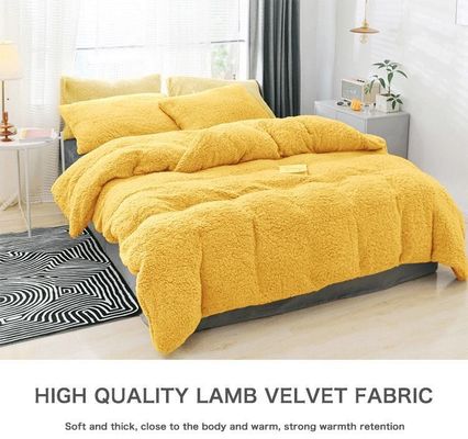 Customized Size Velvet Bedding Set 4pcs Thick Flannel Fleece Duvet Cover for Winter