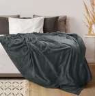 Soft Microfiber Grey Fleece Blanket 300GSM King Size 90x102 Inches by Utopia Bedding