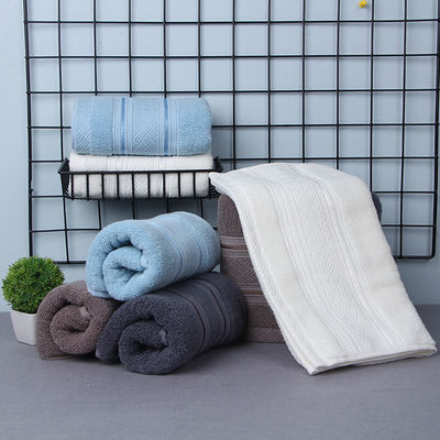 100% Organic Cotton Rectangle Bath Towels Set for Home Hotel Commercial White Linen