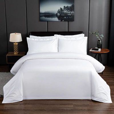 Luxury 5 Star Hilton Bedding Set Linen in 400TC Solid Pattern with Custom Duvet Cover