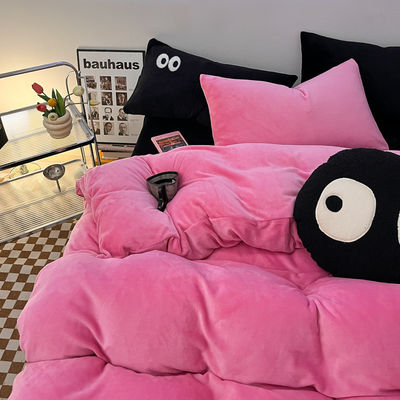 Thickened And Warm 4Pcs Set of High Weight Milk Velvet for Autumn And Winter Bedding