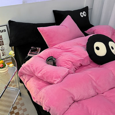 Thickened And Warm 4Pcs Set of High Weight Milk Velvet for Autumn And Winter Bedding