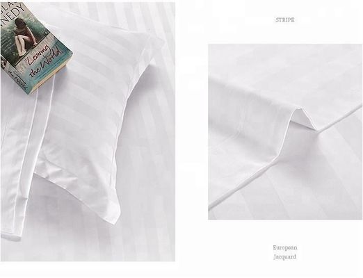 Hotel Bedding Bolster Pillow Single Double Queen King Cotton/CVC 40S 1and 3cm Stripe