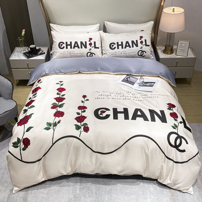 Wedding Four-piece Kit 100% Polyester 3D Printed Luxury King Size Bedding Set for Your