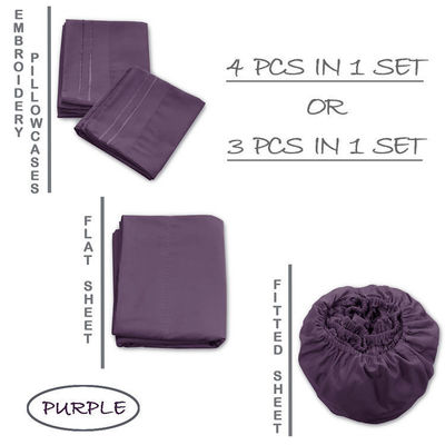 Polyester Filling Supple Bed Sheet Set for Twin Queen King Size Bedding Collections