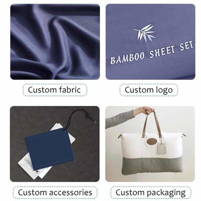 4-piece Nondisposable Plain Dyed Bamboo Lyocell Bedding Set with Solid Color Print