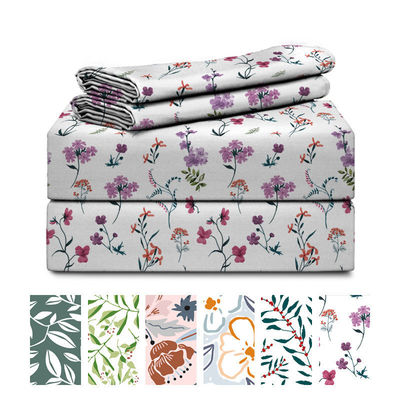 100% Polyester Multi Size Custom Printed Sheet Set for Queen Size and King Fitted Sheet