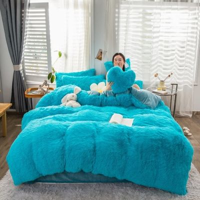 Customized 100% Polyester Autumn and Winter Mink Velvet 4-Piece Set for Cozy Bedding