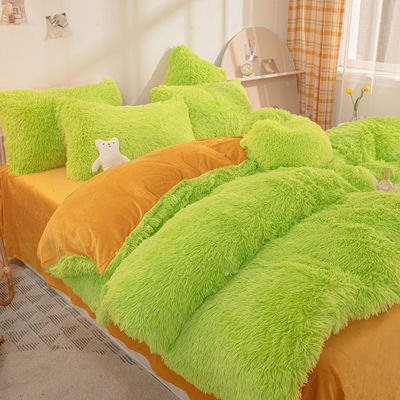 Customized 100% Polyester Autumn and Winter Mink Velvet 4-Piece Set for Cozy Bedding
