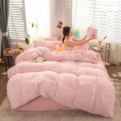 Customized 100% Polyester Autumn and Winter Mink Velvet 4-Piece Set for Cozy Bedding