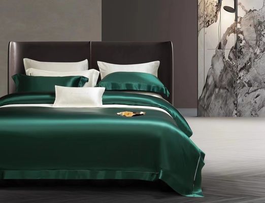 Silk Bedding Set Queen Size Satin Sheets 4 Sheets Set Bed Cover for Home Hotel Luxury