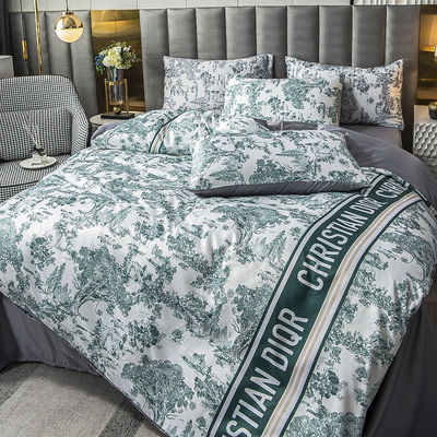 2023 Queen Size Cartoon Style Diagonal Printing Bedding Set with Diagonal Pattern