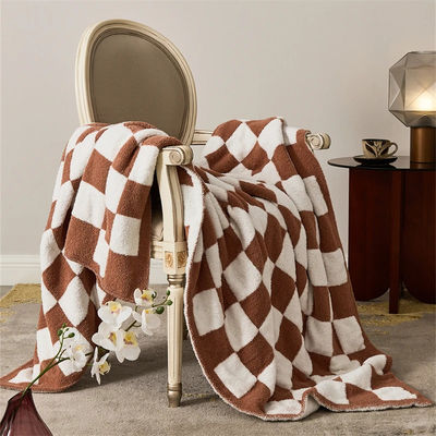 Functional Embroidered Throw Blanket 100% Polyester for Bed Sofa in Autumn Winter QPG