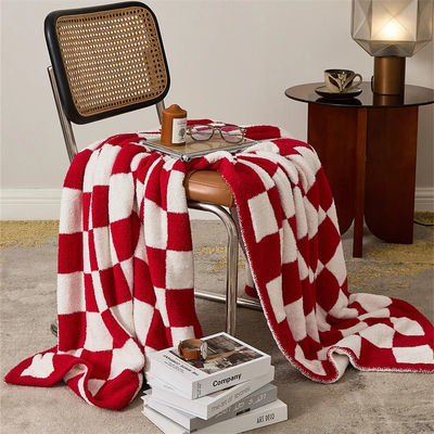 Functional Embroidered Throw Blanket 100% Polyester for Bed Sofa in Autumn Winter QPG