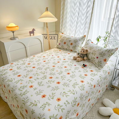 All Seasons Washed Cotton Printed Sheets Sabanas De Algodon for Age Group All 1-1.5kg