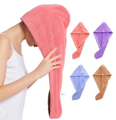 Custom Logo Hair Towel Microfiber Quick Dry Microfibre Hair Drying Towel Wrap for Women