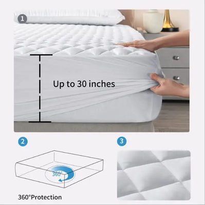 Solid Color Nondisposable Bed Protector for a Healthy and Clean Sleeping Environment