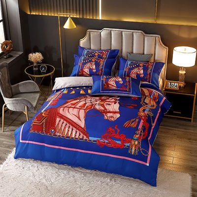 Home Luxury Bedding Set with Matching Curtains and Customizable Duvet Cover