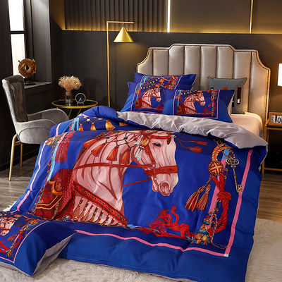 Home Luxury Bedding Set with Matching Curtains and Customizable Duvet Cover
