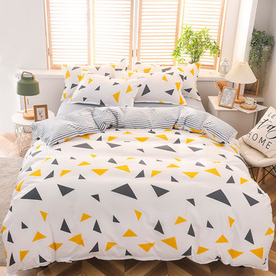 Customized Size Cartoon Cotton-Pure 4 Piece Bed Set for Children in Student Dormitory