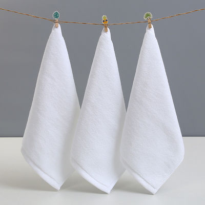 ALL Age Group Rectangle 100% Cotton White Small Square Face Towel for Luxury Hotel