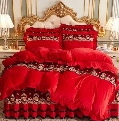 Single Bed Embroidery Bedding Set European Spreads Cover Skirt Set for Home Appliance