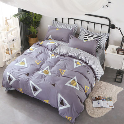 Aloe Cotton Cartoon Simple Four-Piece Set of Print for Skin-Friendly Student Dormitory